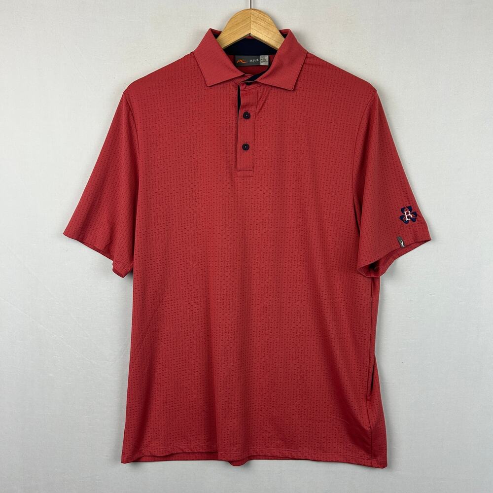Kjus Saven Structure Short Sleeve Polo Golf Course Embroidery Men's 50 or US M